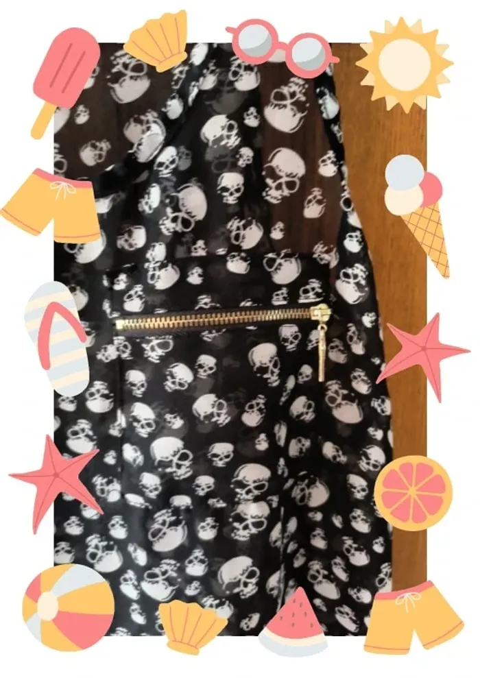 Top débardeur fluide et transparent skull têtes de mort 36 - photo numéro 2