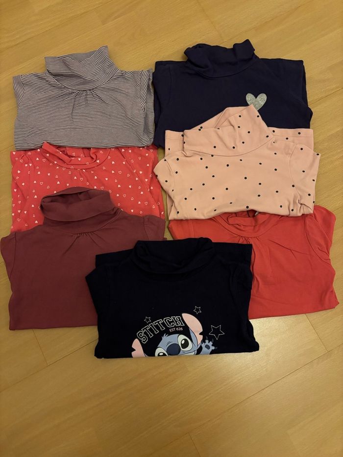 Lot de 7 sous-pulls fille