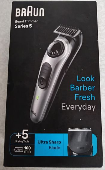 Braun Tondeuse À Barbe Sans Fil Séries 5 Pour Hommes Lame Ultra Affutée Inox