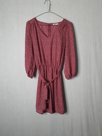 Robe bordeaux à pois