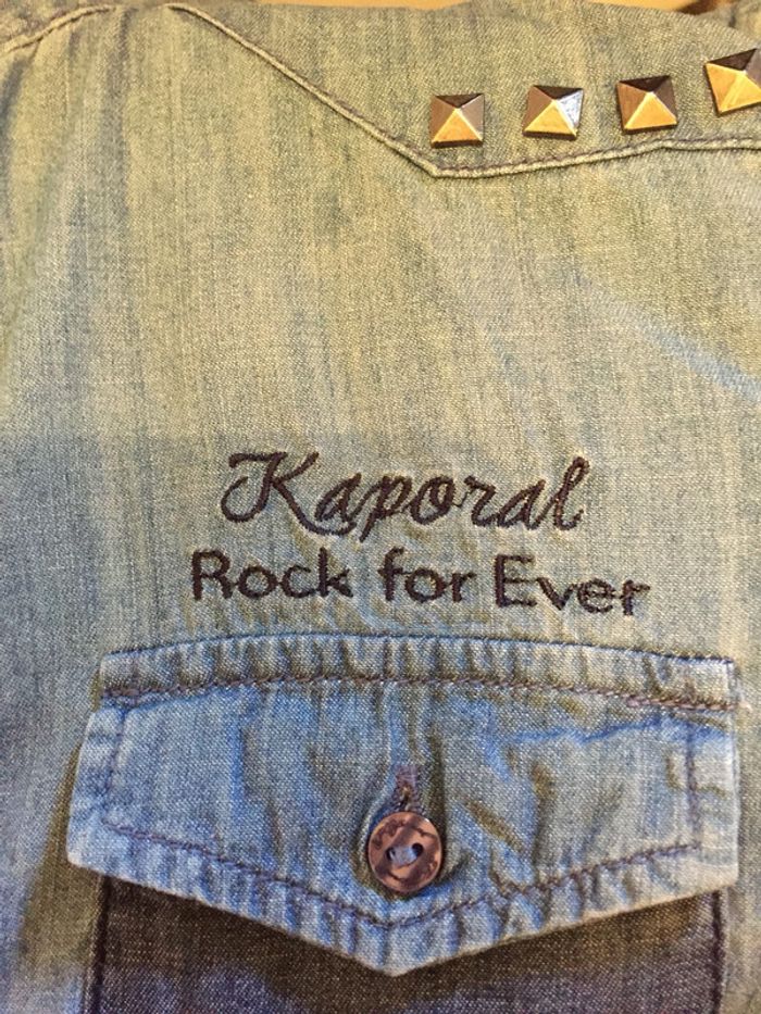 Superbe chemise fille Kaporal 12 ans jeans souple - photo numéro 12