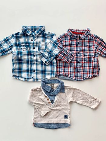 Lot de trois chemises / polo 6 mois