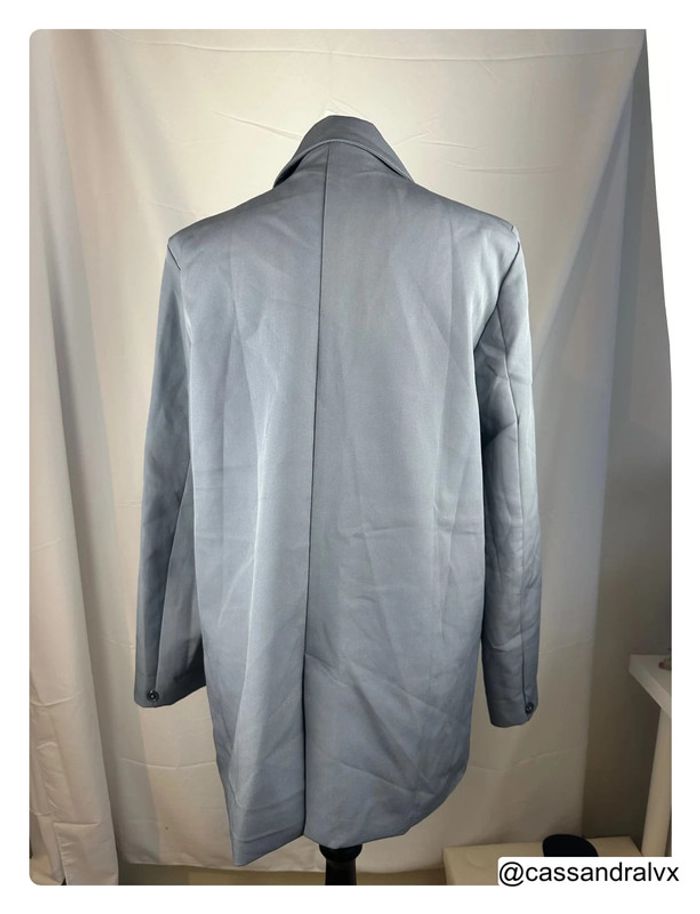 Veste blazer bleu ciel grise - photo numéro 2