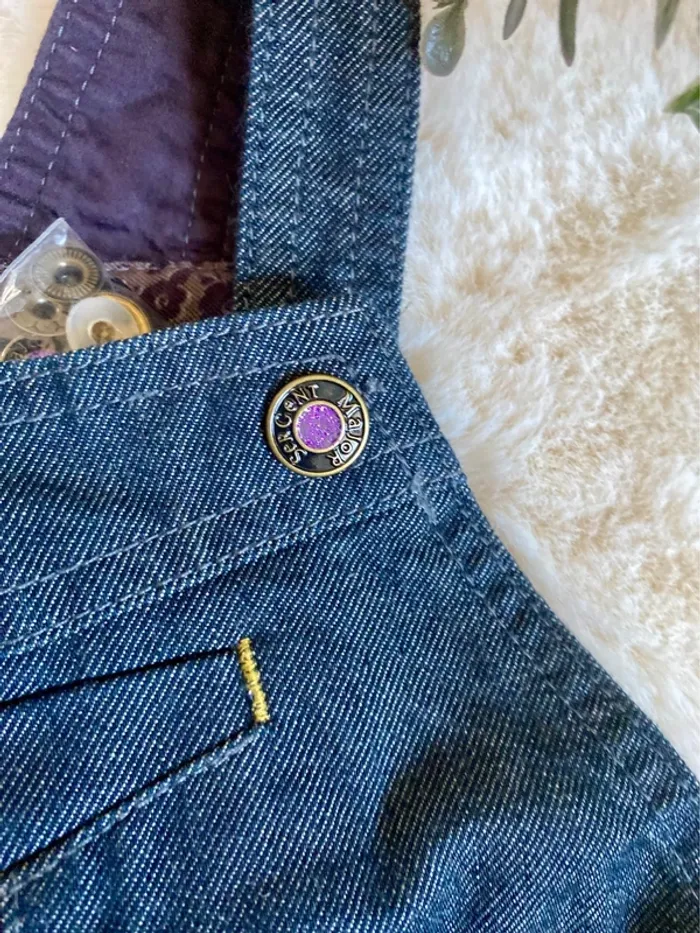 💙Adorable robe salopette en jean bébé fille - 6 mois - Neuve avec étiquette💙 - photo numéro 5