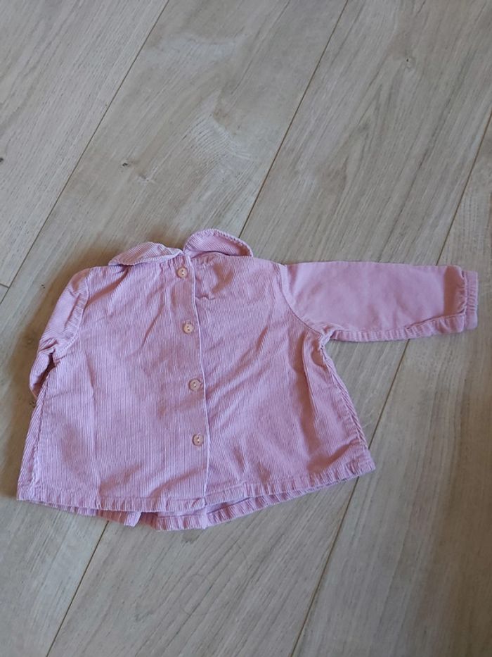 Blouse/chemise à col fille 3 mois comme neuf (78) - photo numéro 3