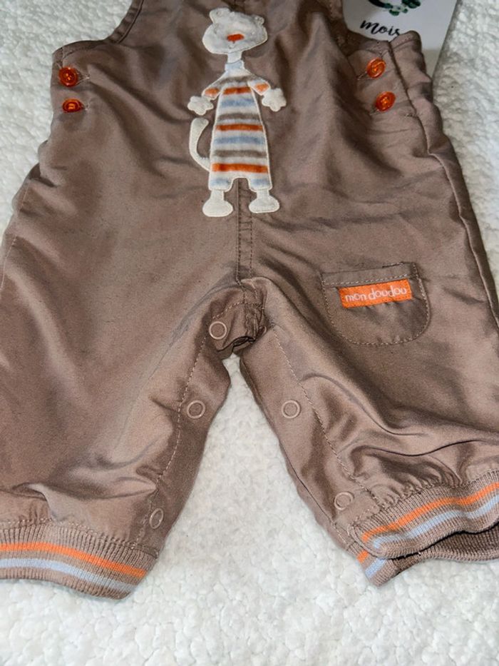 Salopette bébé marron et orange - photo numéro 2
