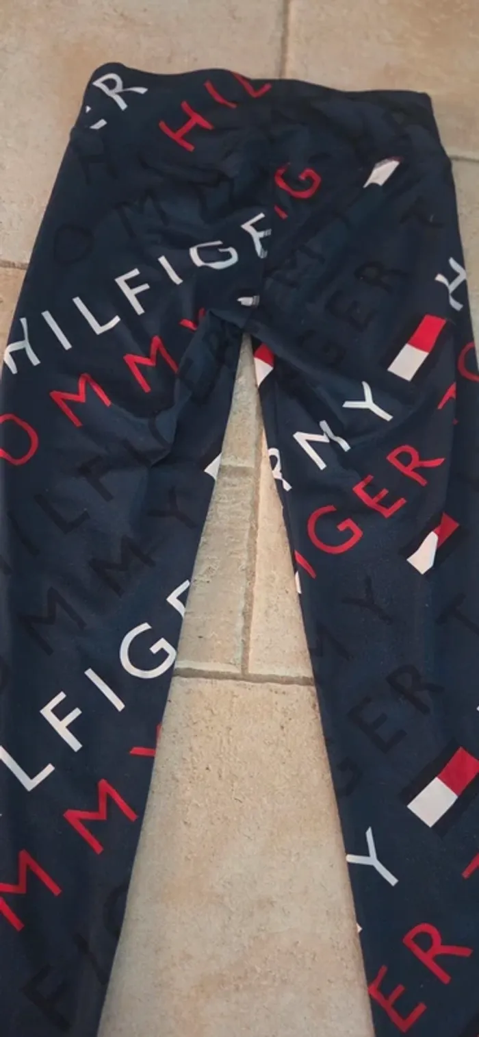 Legging Tommy Hilfiger fille 14 ans / XS femme Bleu logo all over - photo numéro 12
