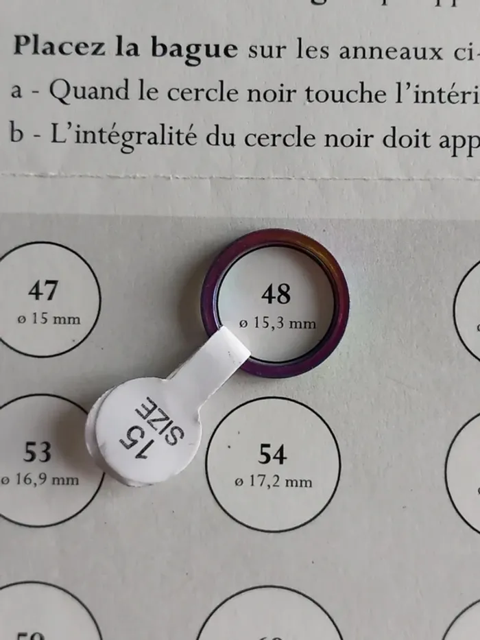 Bague en acier inoxydable taille 48 - photo numéro 3