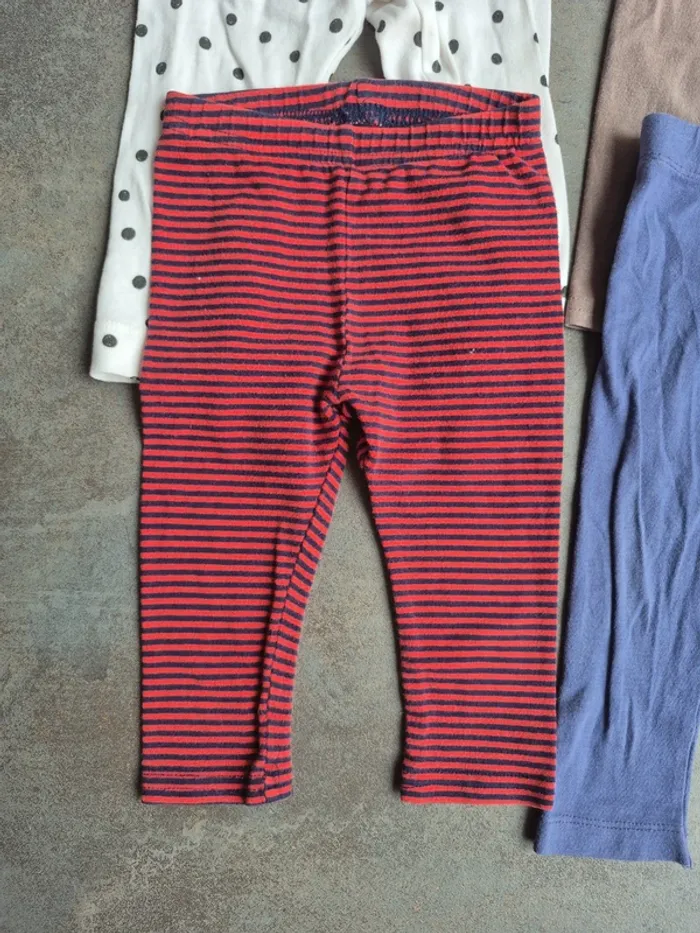 Lot 4 leggings 6 mois fille - photo numéro 2