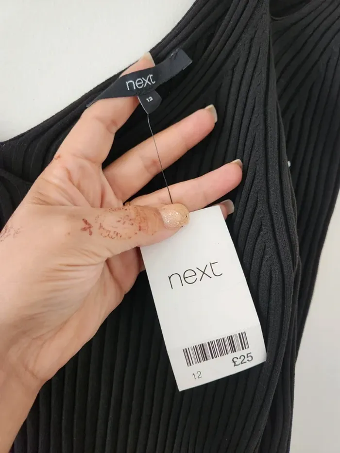 🖤 Top noir côtelé Next - UK 12 / EU 40 – Neuf avec étiquette - photo numéro 5