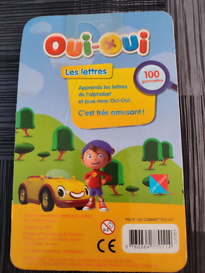 Jeu de 100 gommettes, les lettres - Oui-Oui - photo numéro 2