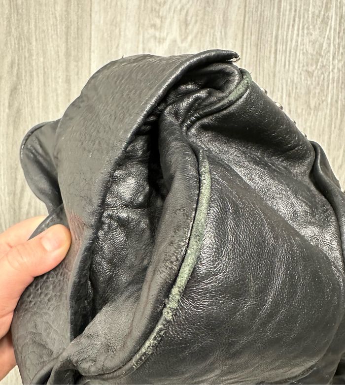 Sac à main en cuir véritable et clous argentés Lush Bag - photo numéro 7