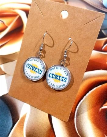 Boucle d'oreille ricard 