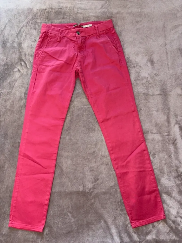Pantalon chino rose femme taille 34 Please en très bon état - photo numéro 5