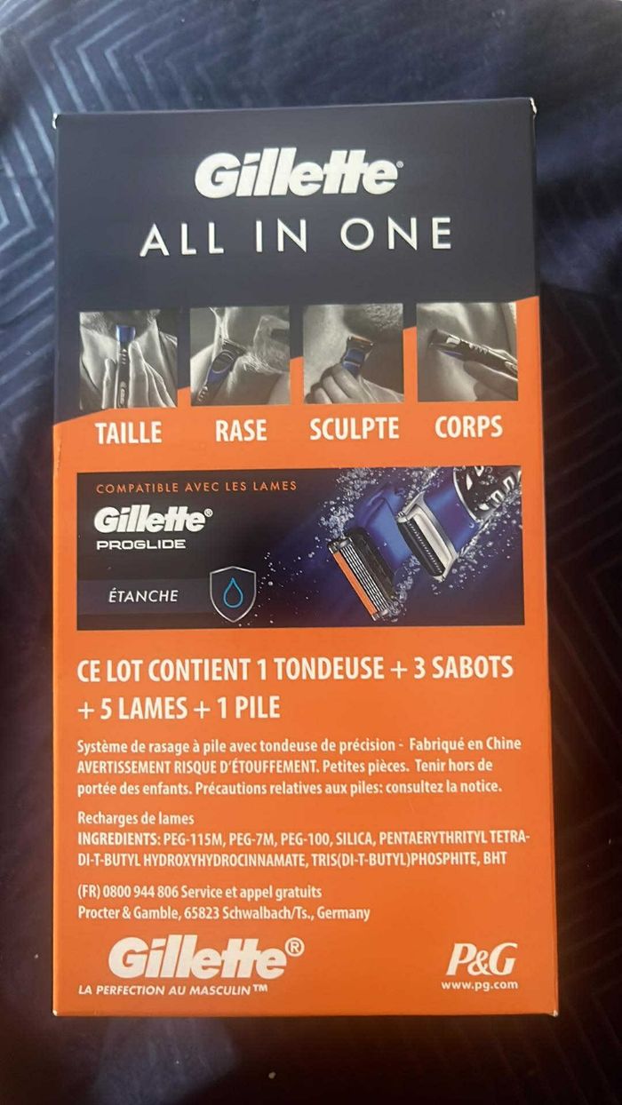 Gillette kit rasage tout en un  Taille + Rase + Sculpte Visage et Corps - photo numéro 2