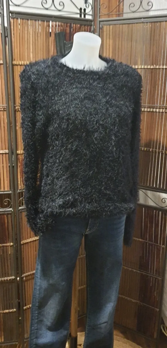 Pull femme "Atmosphère" noir/ sequin taille S