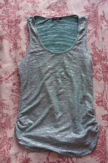 Débardeur vert clair pailleté Morgan