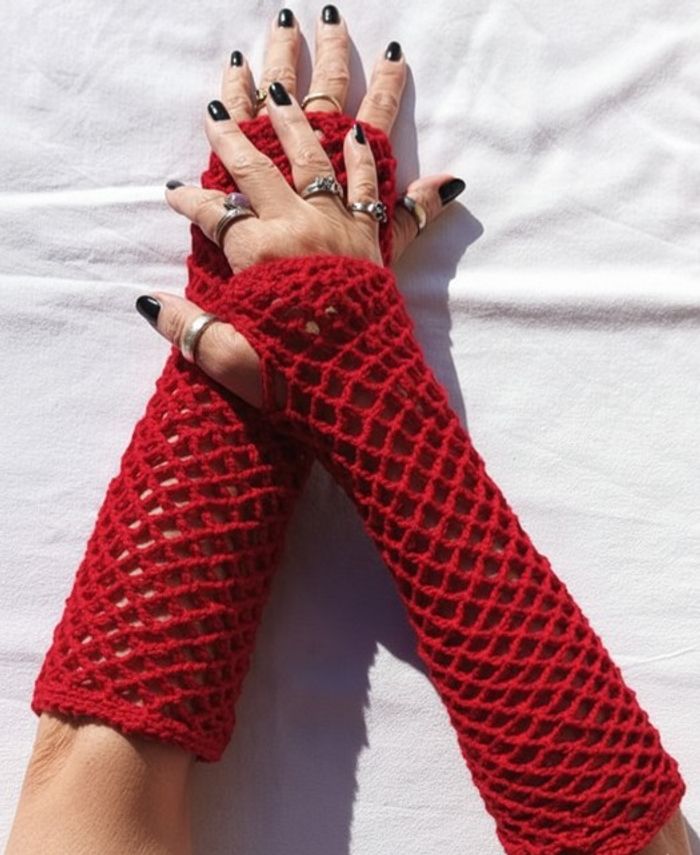 Mitaines DIABLOTINES fait main au crochet - photo numéro 3