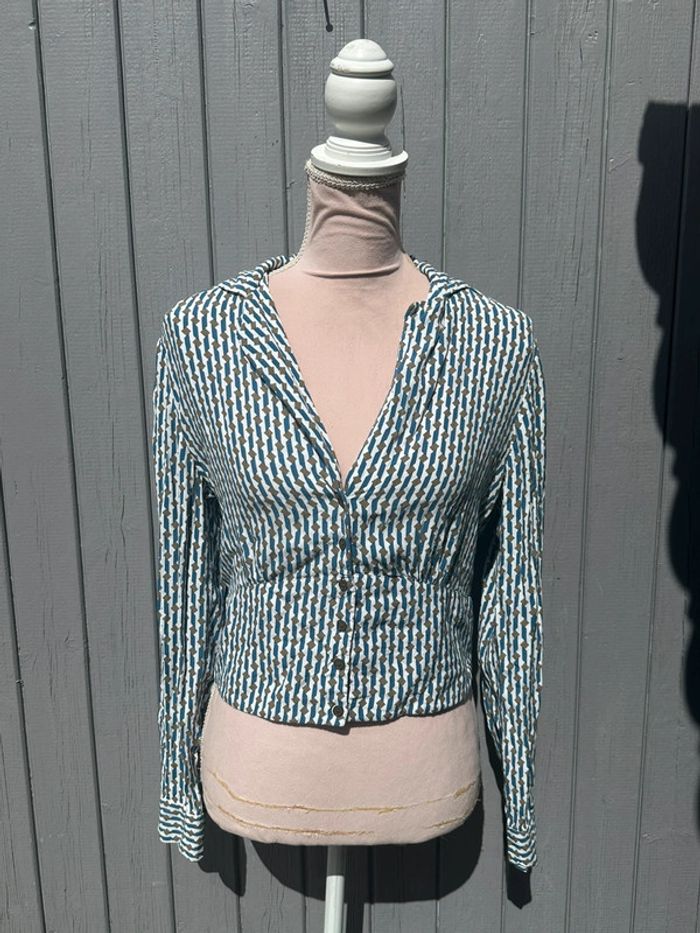 Haut manches courtes léger été crop top imprimé promod 40/L