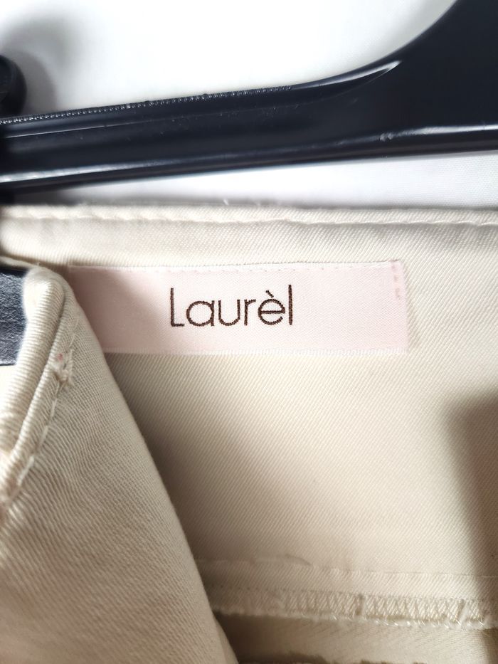 Pantalon Laurèl, couleur blanc cassé, taille 38 - photo numéro 4