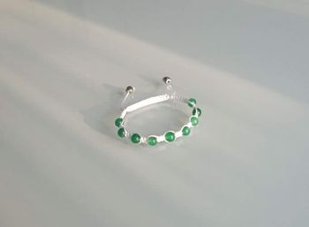 Bracelet Shamballa en pierres semi précieuses aventurine.