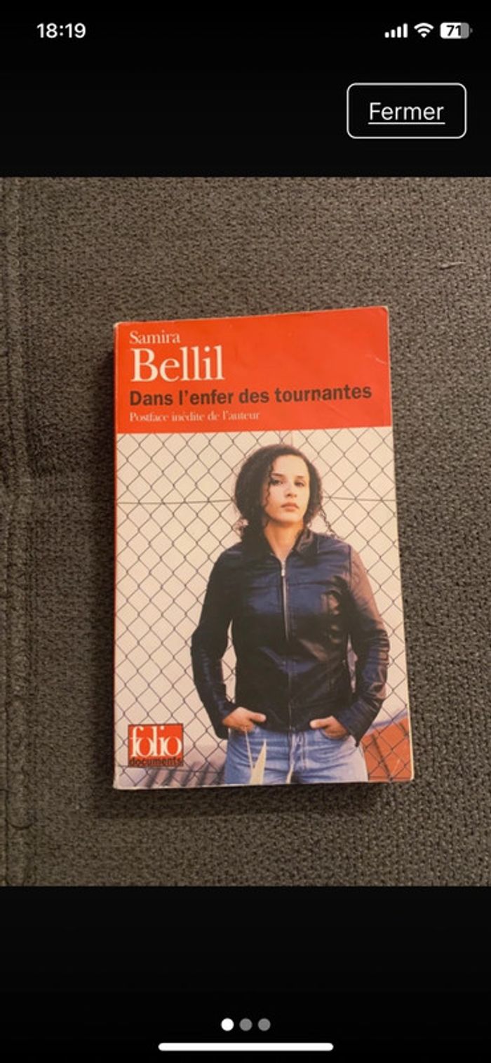 Livre l’enfer dans les tournantes Samira Bellil ( témoignage )