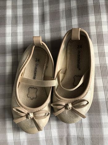 Petites ballerines beige/or