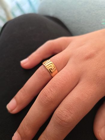 Bague plaque or taille 59