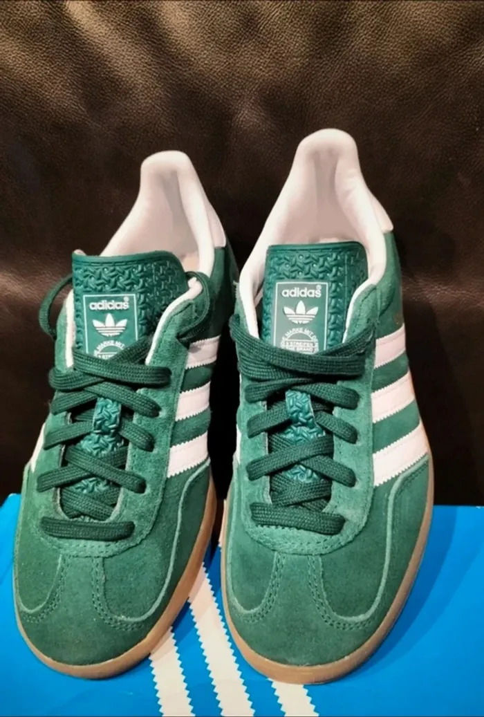 Baskets Adidas Gazelle couleur vert sapin/ vert foncé - photo numéro 7