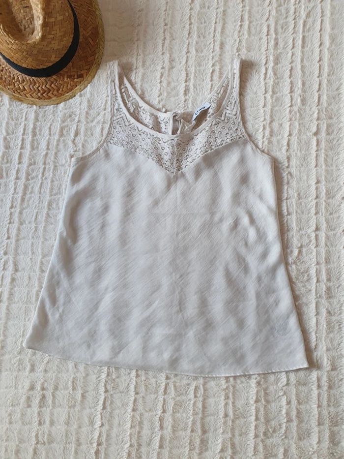 Top blanc de nuit taille 38 Etam - photo numéro 2
