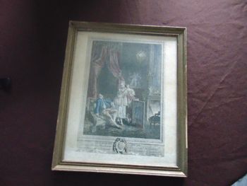 Gravure décorative « Le Carquois de l’Amour » – Style rococo – Encadrée