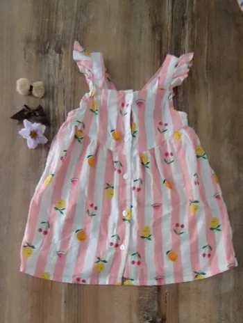 Robe h&m fille motifs pastèque 🍉