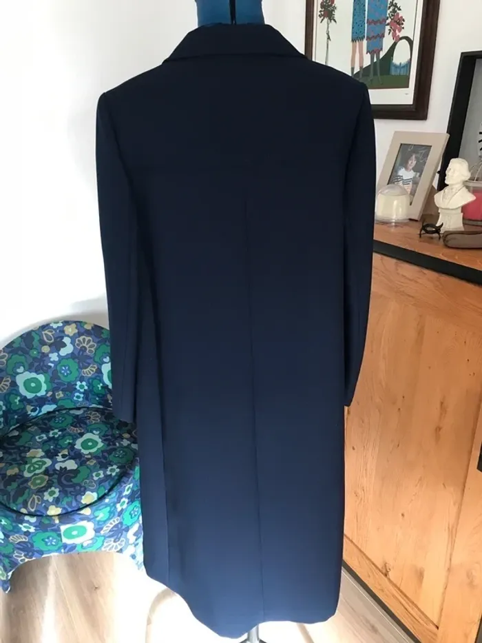 Trench-coat manteau imperméable vintage années 70/80 marine 40 - photo numéro 3