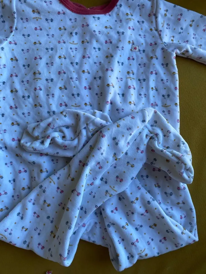 Pyjama velours petit bateau une pièce taille 36 mois - photo numéro 4