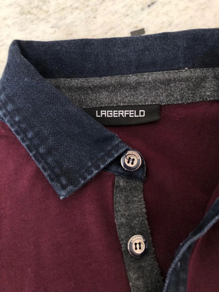Polo manches longues bordeaux Lagerfeld S - photo numéro 5