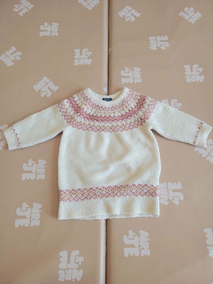 Robe/pull 3 mois Kiabi motif jacquard