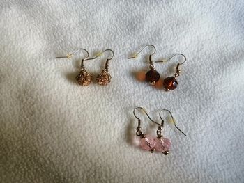 Lot 3 paires de boucles d'oreille