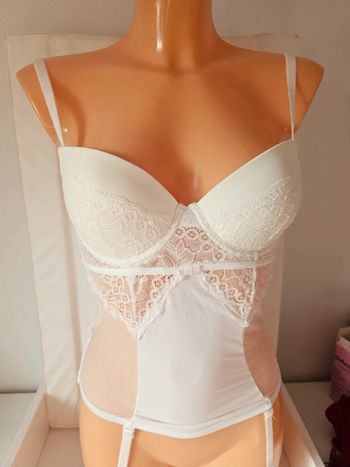 Nuisette guêpière sexy blanche, la city 85C