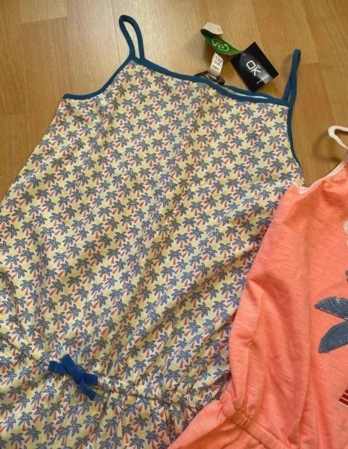 Lot deux salopettes shorts courtes, combinaisons short marque Okaïdi taille 12 ans Neuves - photo numéro 4