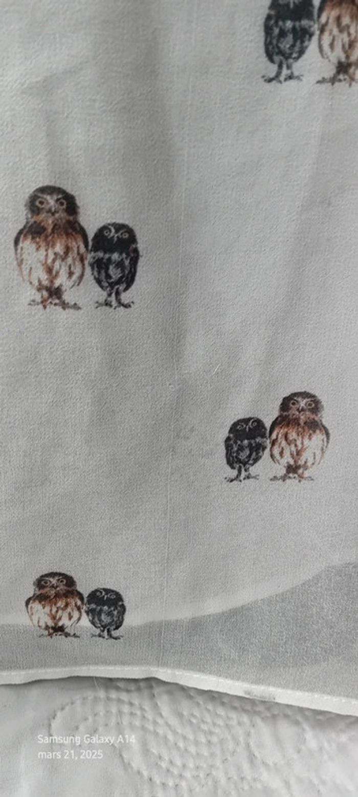 Blouse sans manches dos ouvert motif chouettes femme S trafaluc zara - photo numéro 13