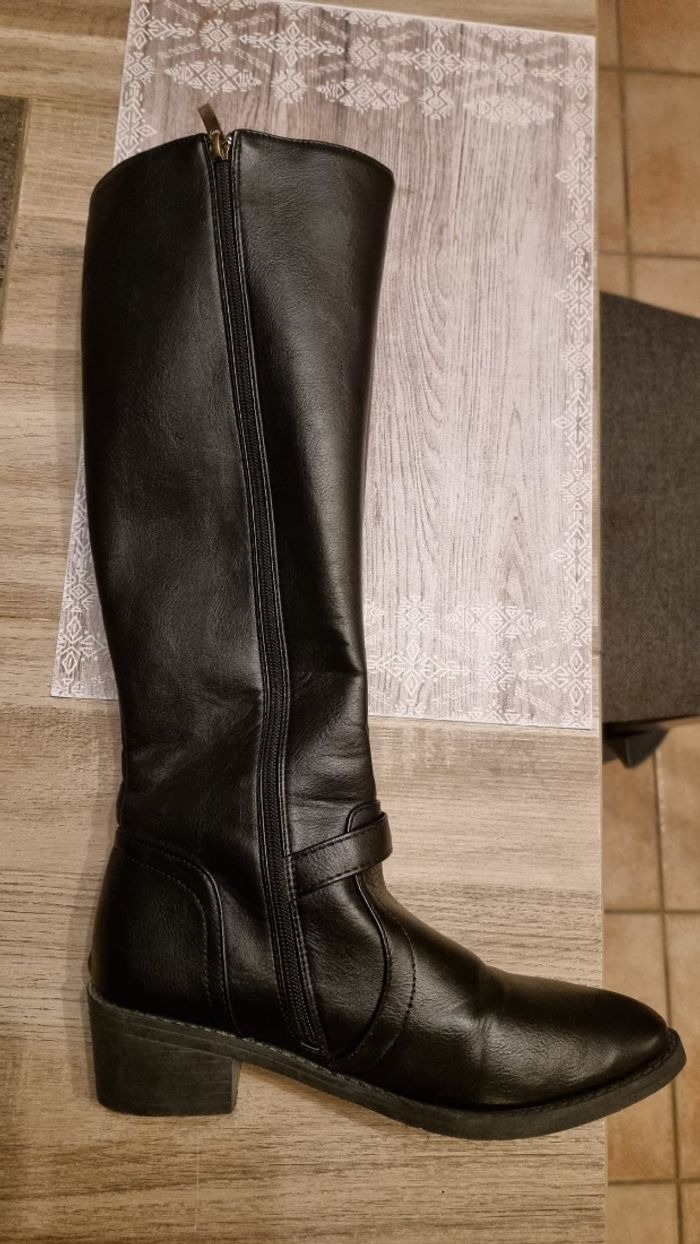 Bottes noires femmes taille 40 tbe - photo numéro 2
