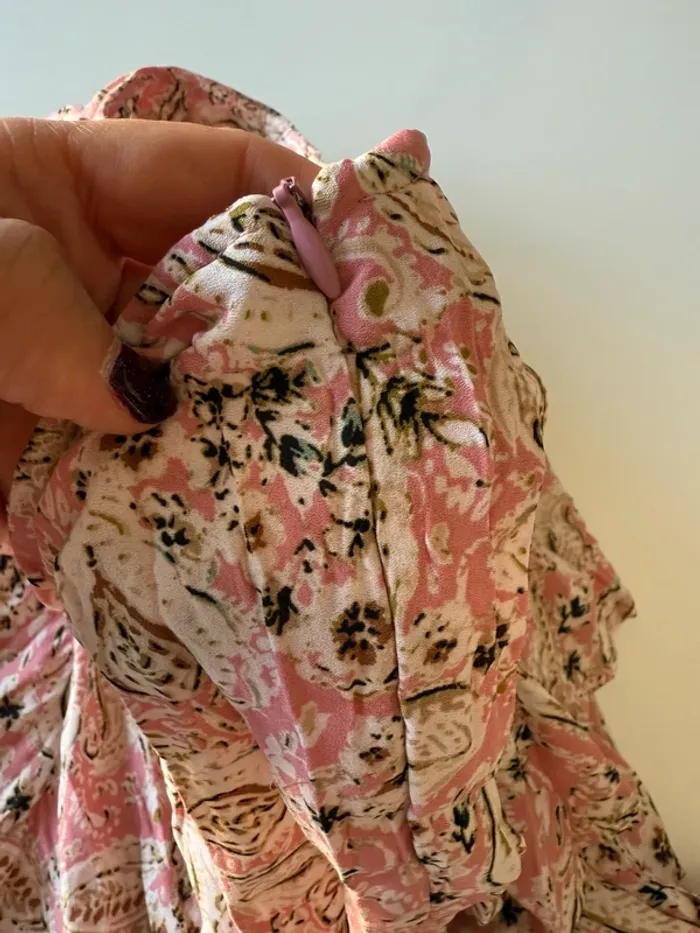 Jupe short Zara imprimé rose - photo numéro 5