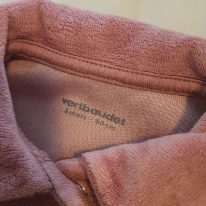 pyjama une pièce dors bien grenouilère
velour hiver Coton bébé fille 60cm 3 mois
vertbaudet - photo numéro 3