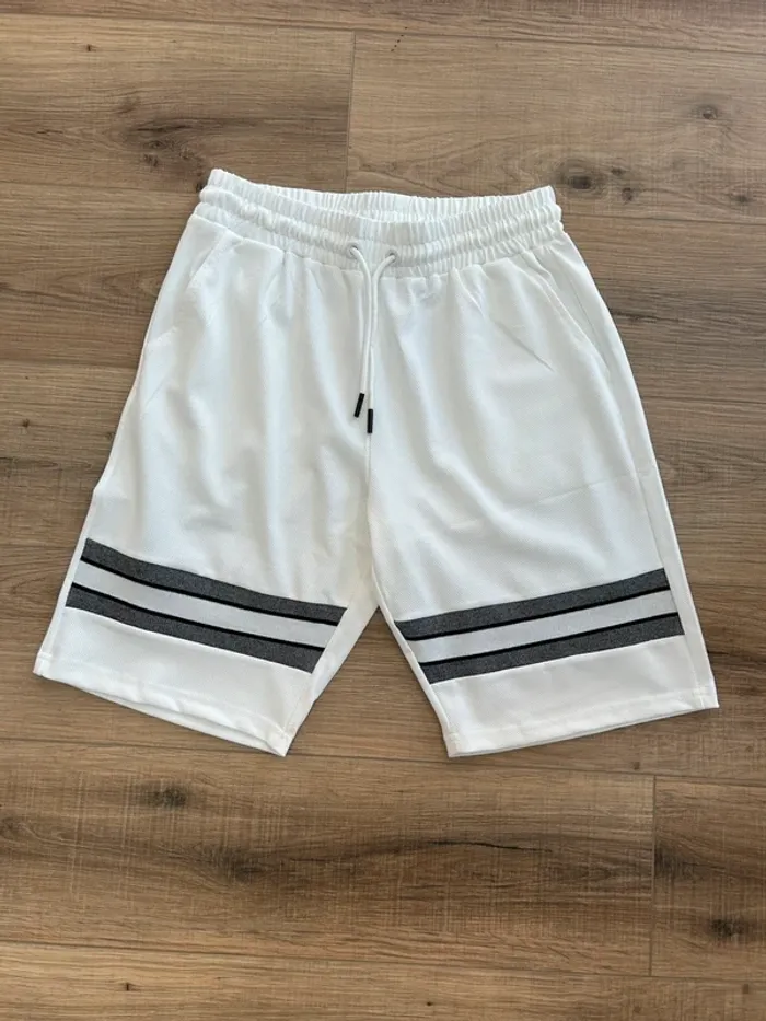 Short homme blanc taille M short sport homme - photo numéro 2