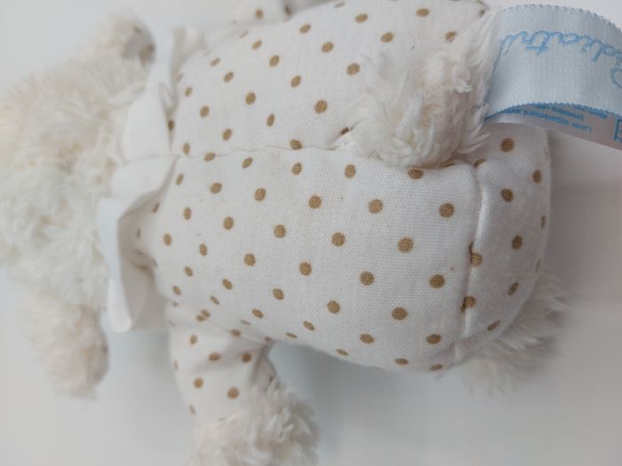 Peluche doudou mouton blanc PEDIATRIL Eau thermale Avène pois collerette 18 cm - photo numéro 4