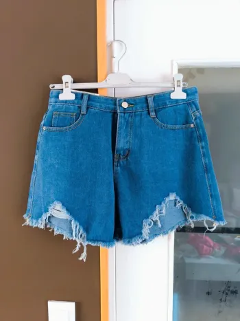 Short bleu foncé femme XL