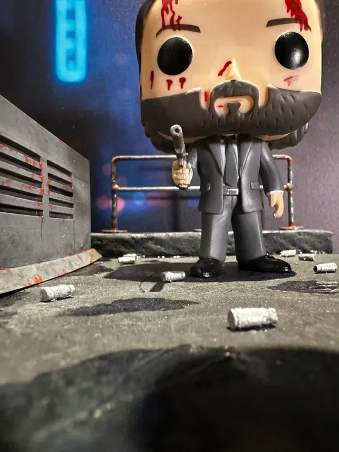 Diorama rooftop béton pour Funko Pop John Wick - photo numéro 5