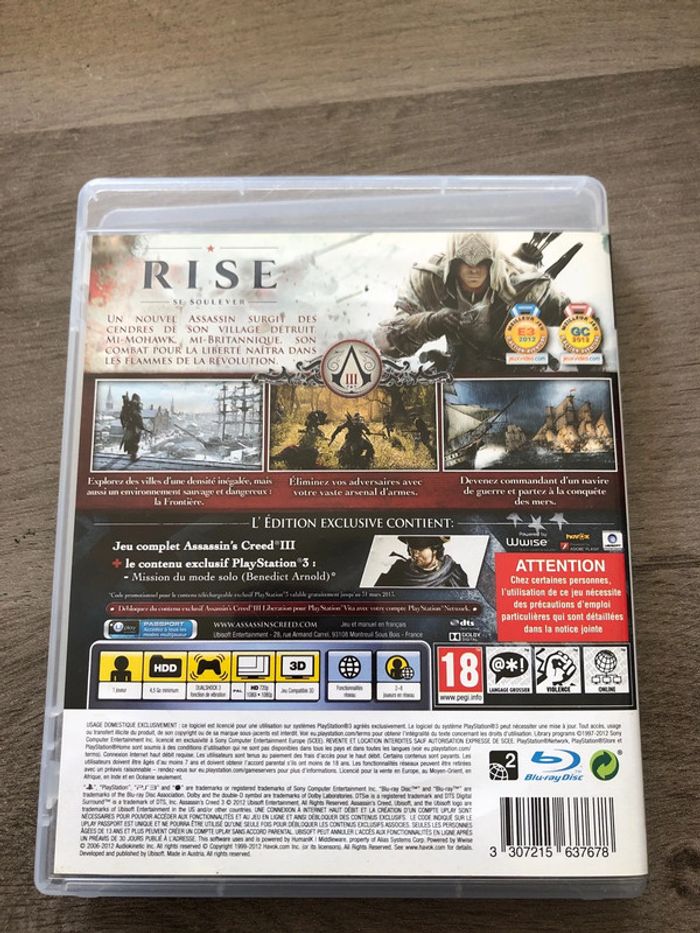 Jeux PlayStation 3 assassin’s creed 3 - photo numéro 4