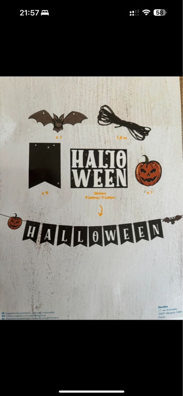 Guirlande Halloween neuve