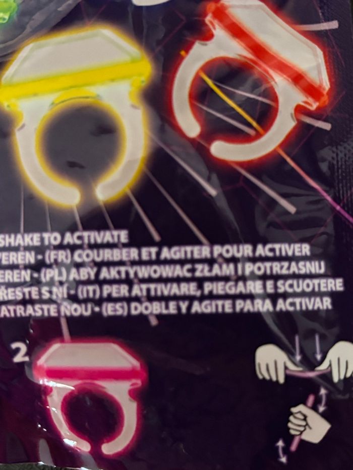 Lot 6 bagues fluorescentes - photo numéro 2